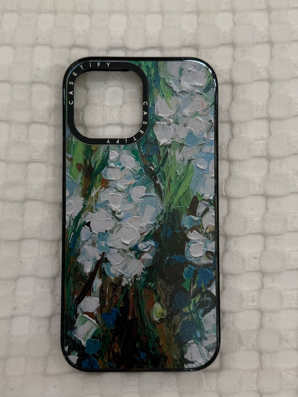Casetify iPhone 16 Pro Max Art Paint Floral Texture Blue & Green Protective Case